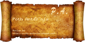 Poth Antónia névjegykártya